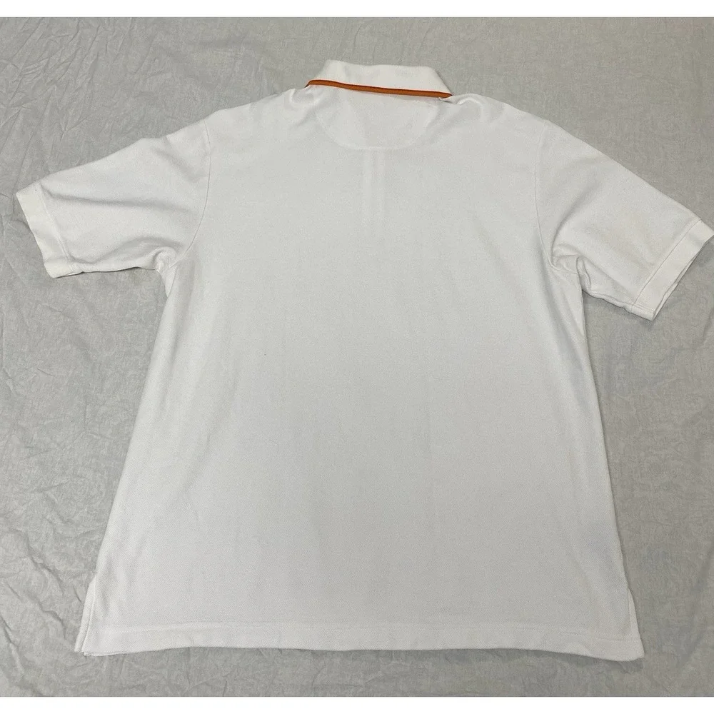 Tommy Bahama Polo Shirt XL‎ White 1/4 Zip Short Sleeve Pima Cotton Casual
